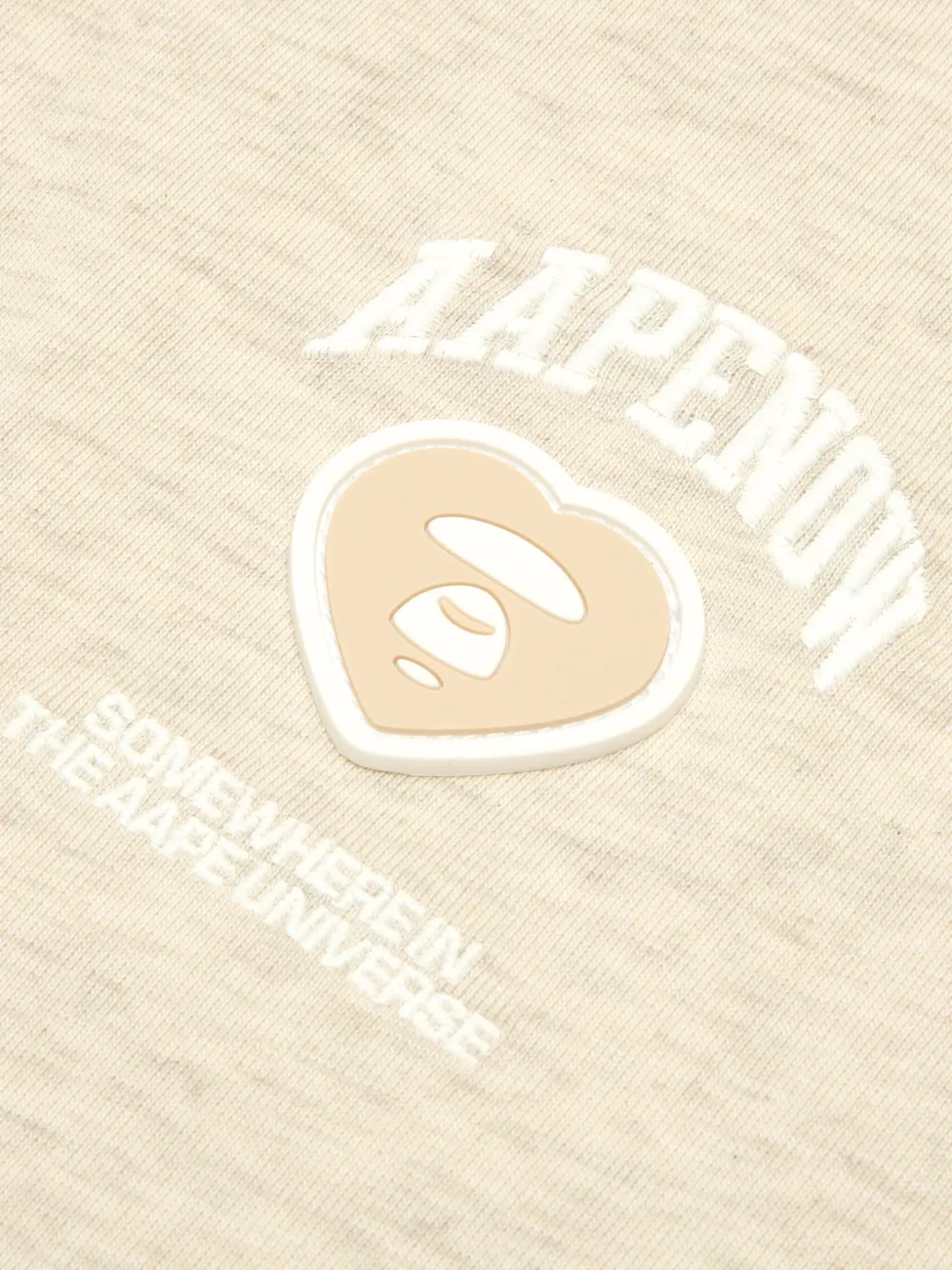 AAPE BY *A BATHING APE T-shirt met geborduurd logo Beige