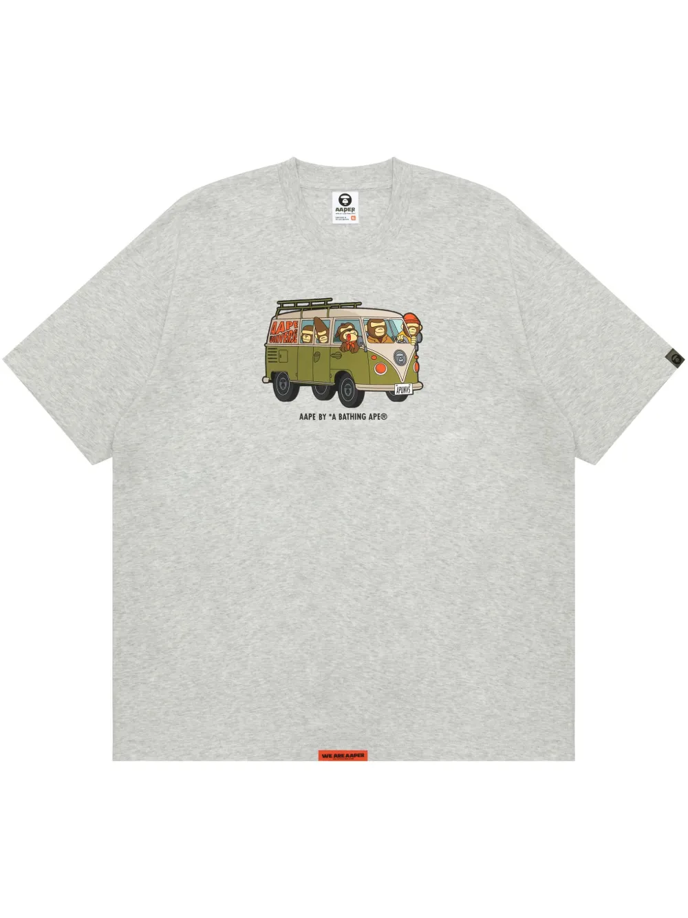 AAPE BY *A BATHING APE® playera con estampado gráfico | gris | Image 1