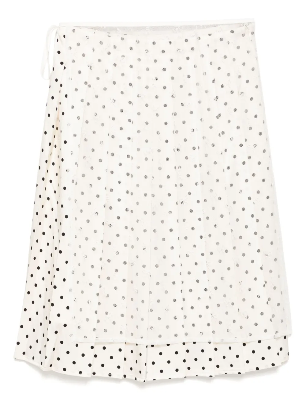 B+ab Polka dot wrap midi skirt - Wit