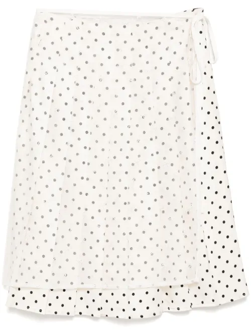 B+ab jupe mi-longue à pois - Blanc - b+ab - Modalova