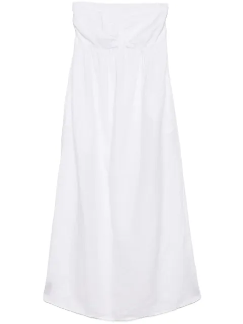 James Perse vestido fruncido de lino