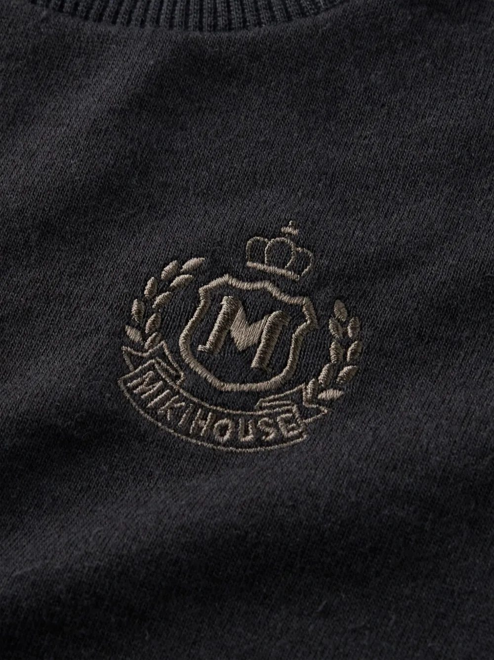 Miki House Sweater met logo Zwart