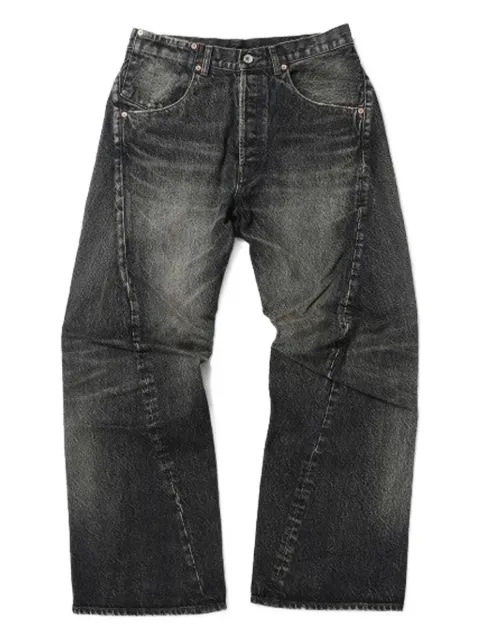 Doublet faded patchwork jeans