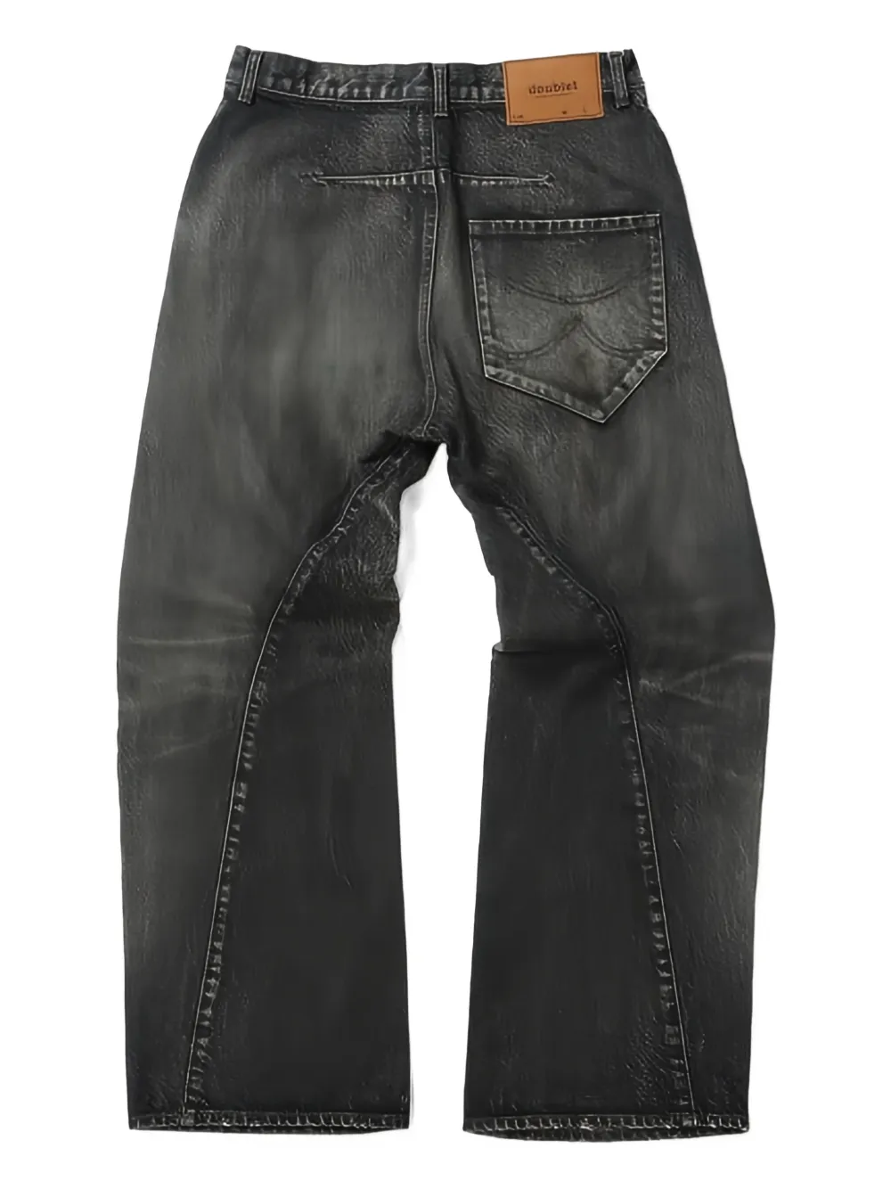 Doublet Jeans met vervaagd patchwork Zwart