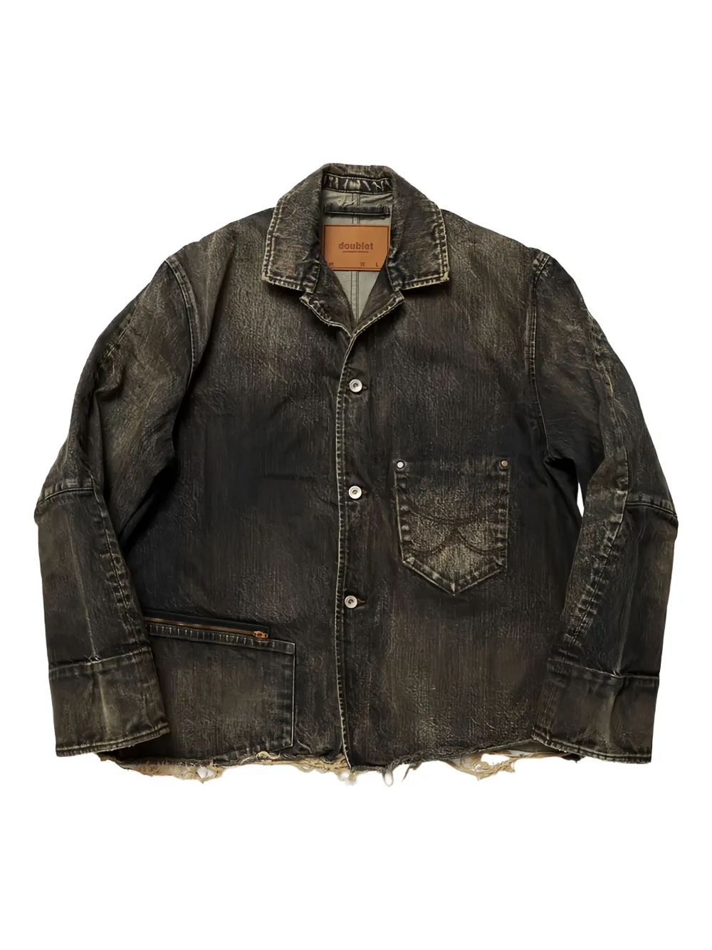 Doublet distressed denim jacket | Black | Image 1