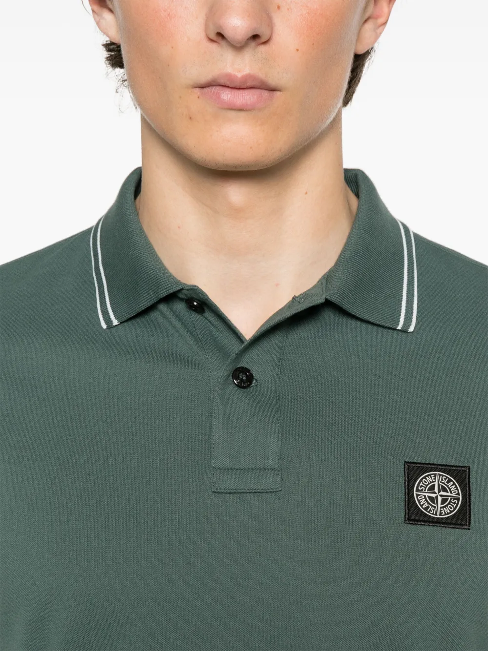 Stone Island Piqué poloshirt Groen