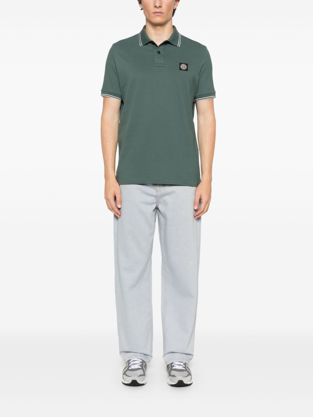 Stone Island Piqué poloshirt - Groen