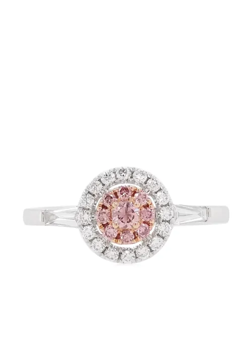 Bague de fiançailles en or blanc 18ct à détail de diamant - HYT Jewelry - Modalova