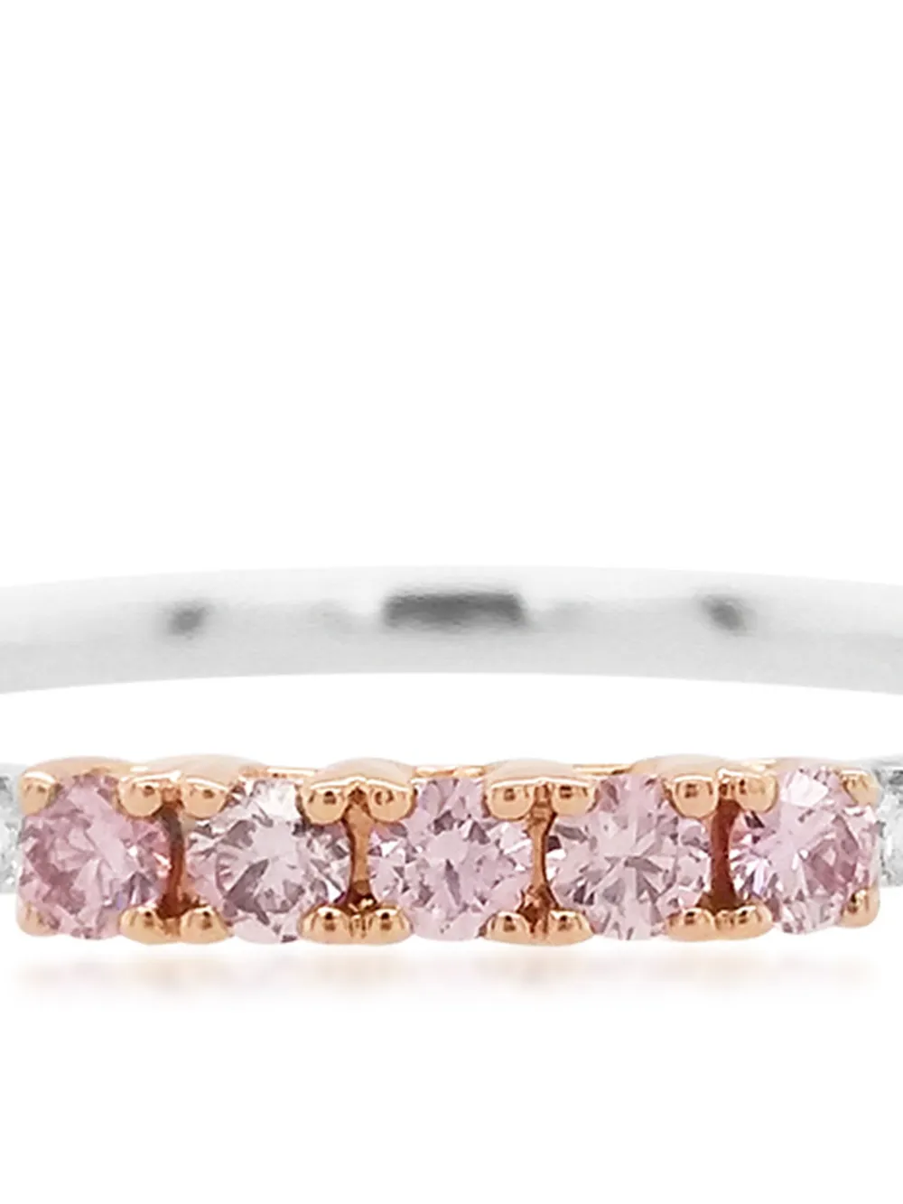 HYT Jewelry 18kt witgouden ring met diamant - Roze