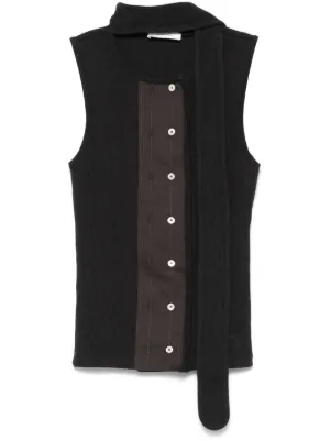 LEMAIRE オリーブグリーン ノースリーブベスト S 関税込み】LEMAIRE