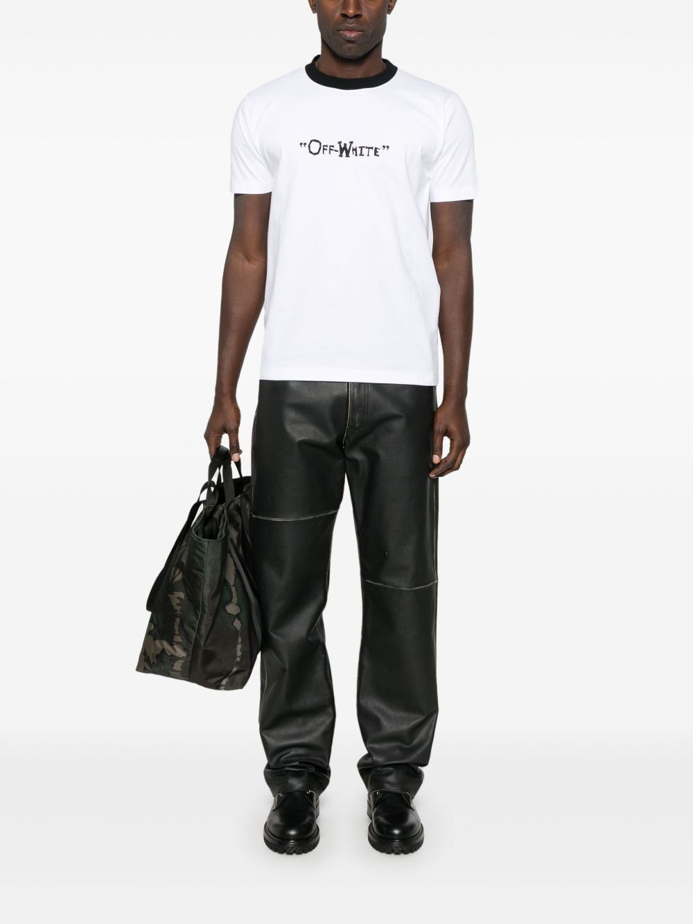 Off-White T-shirt met logoprint - Wit