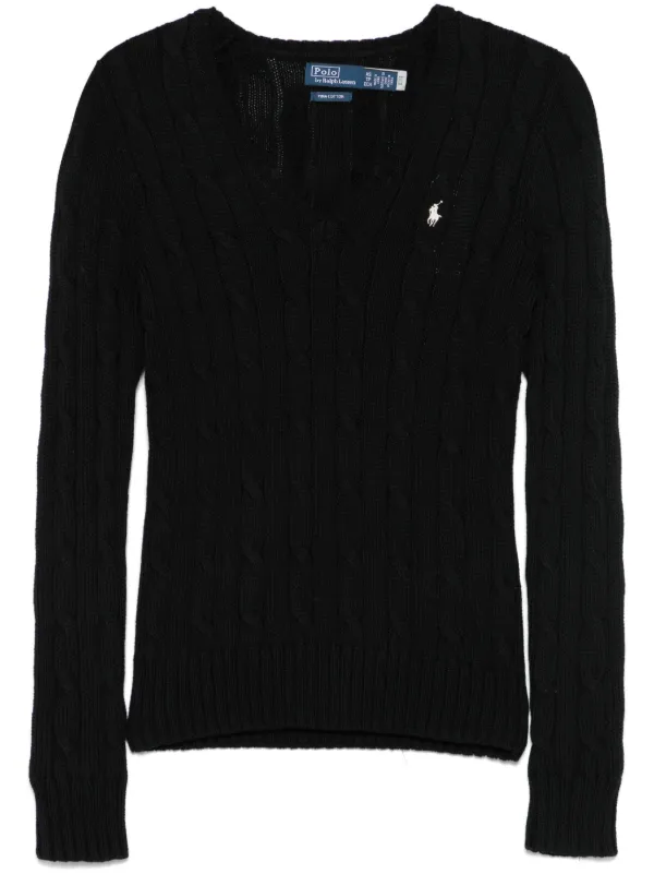 Polo Ralph Lauren ケーブルニット セーター | ブラック | FARFETCH JP