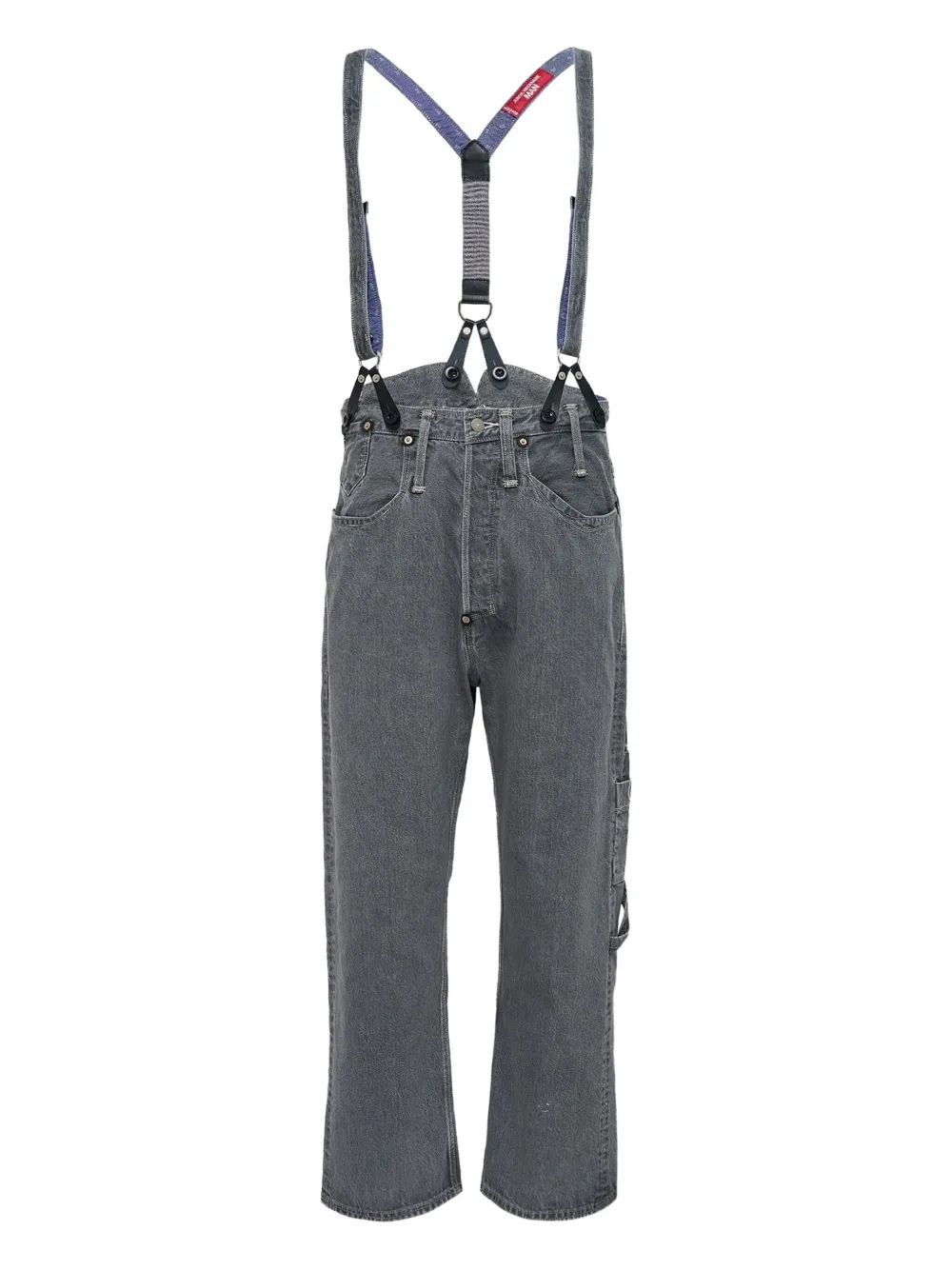 Junya Watanabe MAN Jeans met bretels Grijs