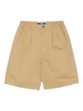 Junya Watanabe MAN pleated elastic-waist chino shorts - Neutrals