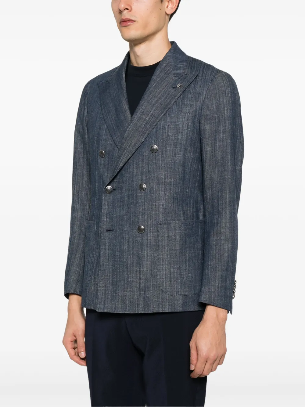 Tagliatore Denim blazer Blauw