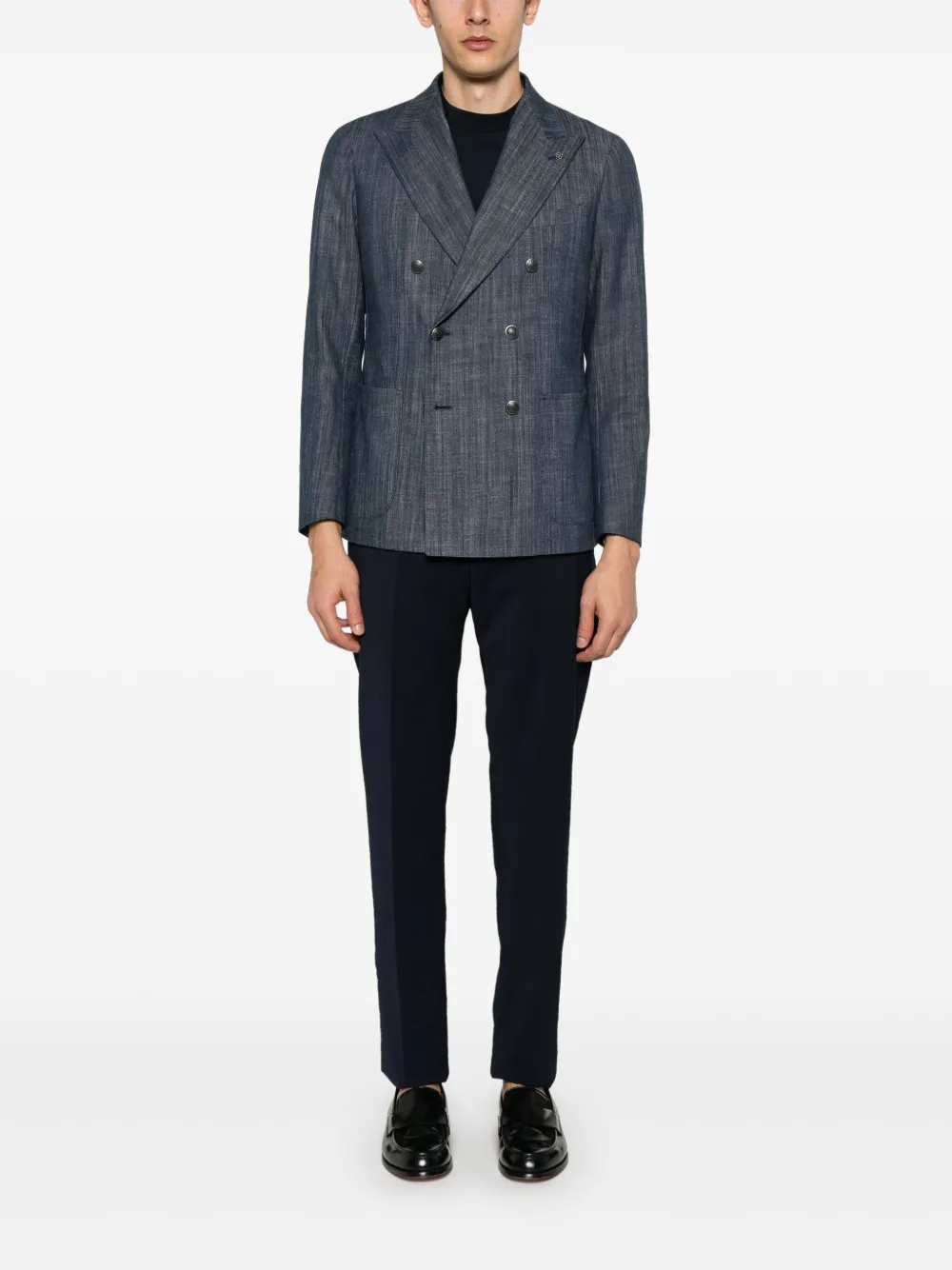 Tagliatore Denim blazer - Blauw