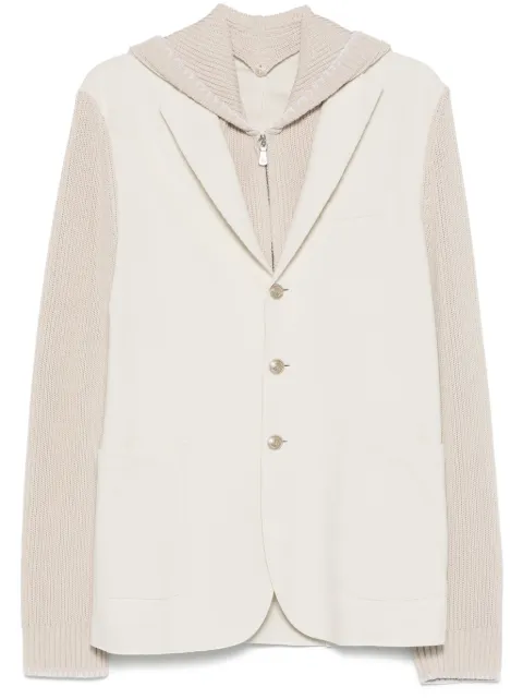 Eleventy knitted-panels blazer