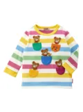 Miki House Miki bears long sleeves - White