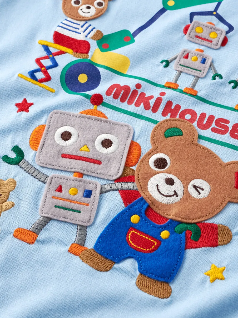 Miki House Miki Robots Factory T-shirt Blauw