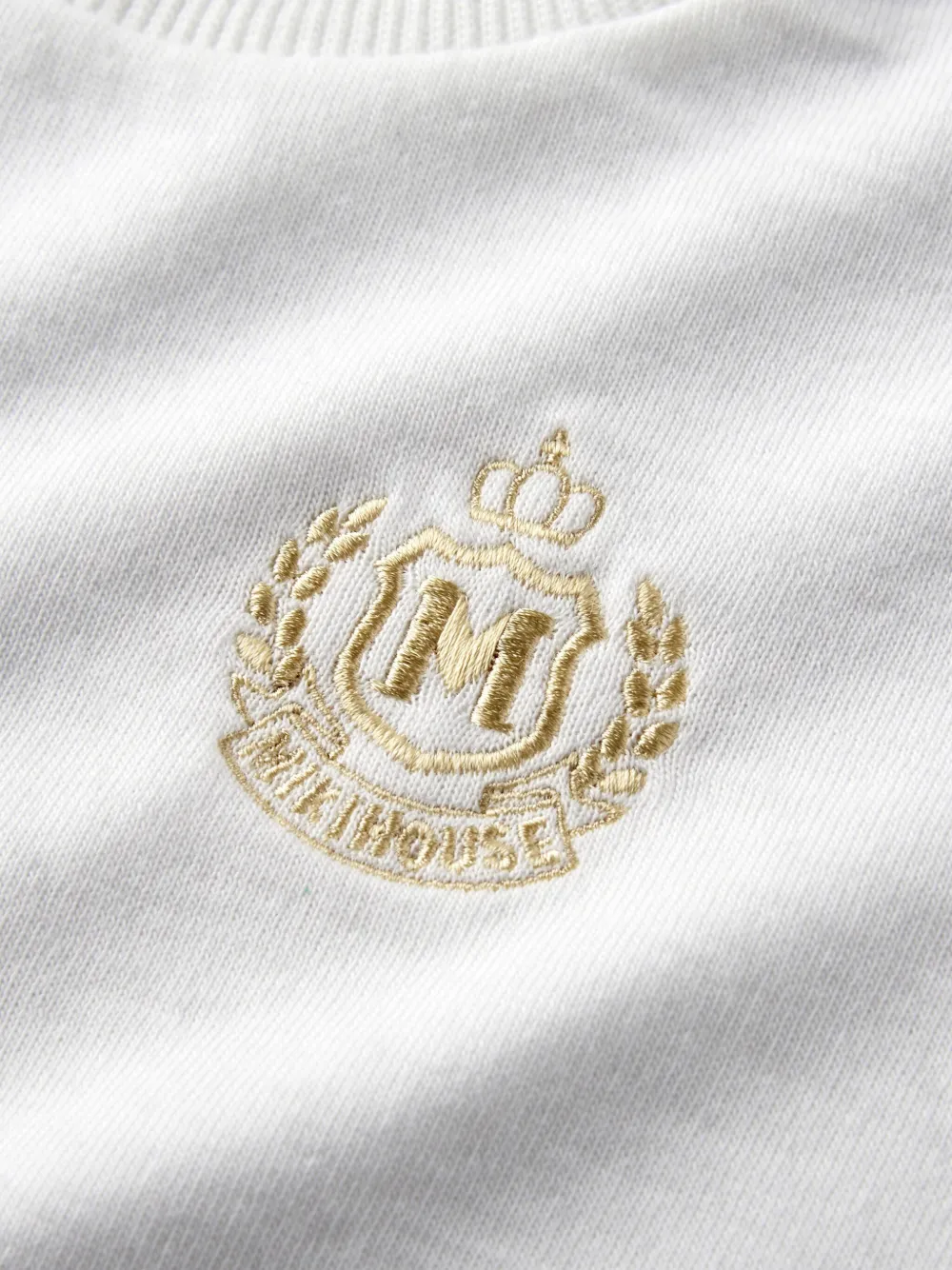 Miki House Miki Gold Sweatshirt In Weiss