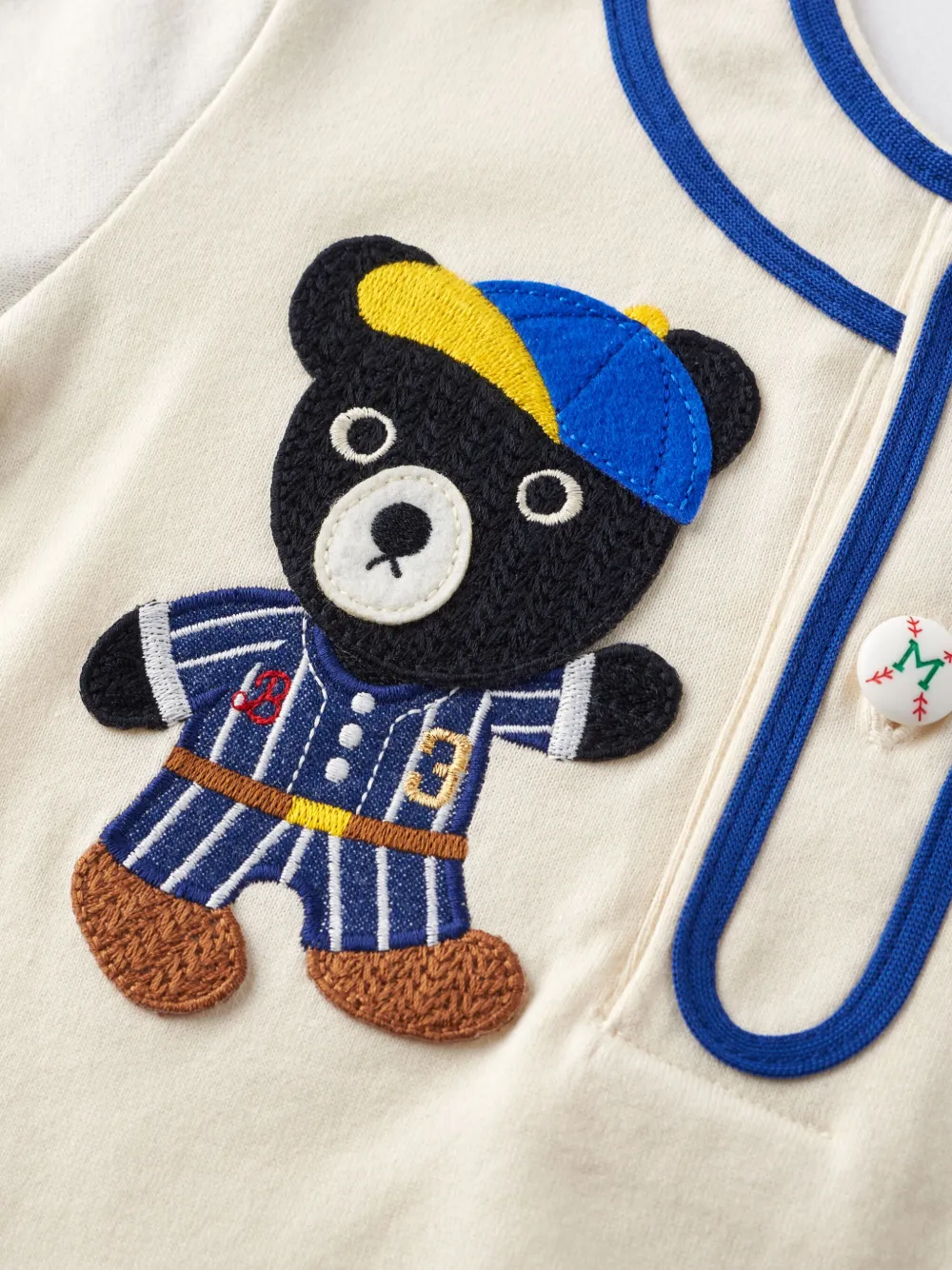 Miki House Baseball-langarmshirt In Weiss