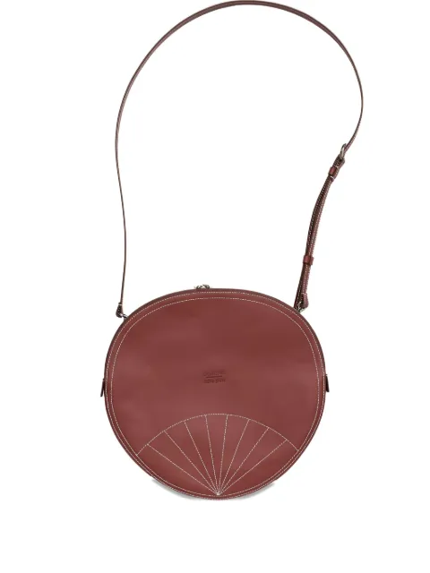 Doublet fan-shaped leather messenger bag