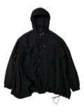 Doublet goggle-detail hooded jacket - Black