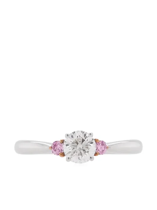 Bague de fiançailles en or blanc 18ct à détail de diamant - HYT Jewelry - Modalova