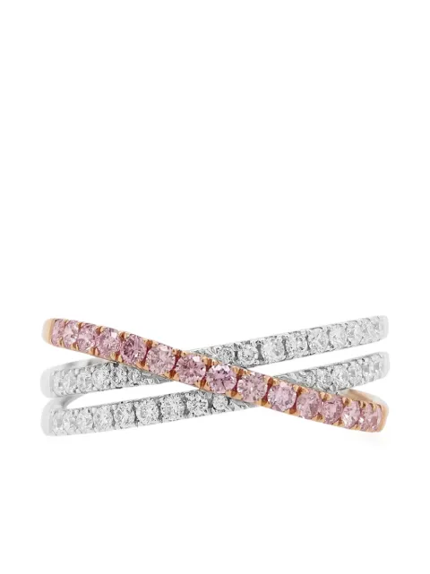 HYT Jewelry 18K white gold diamond stackable ring