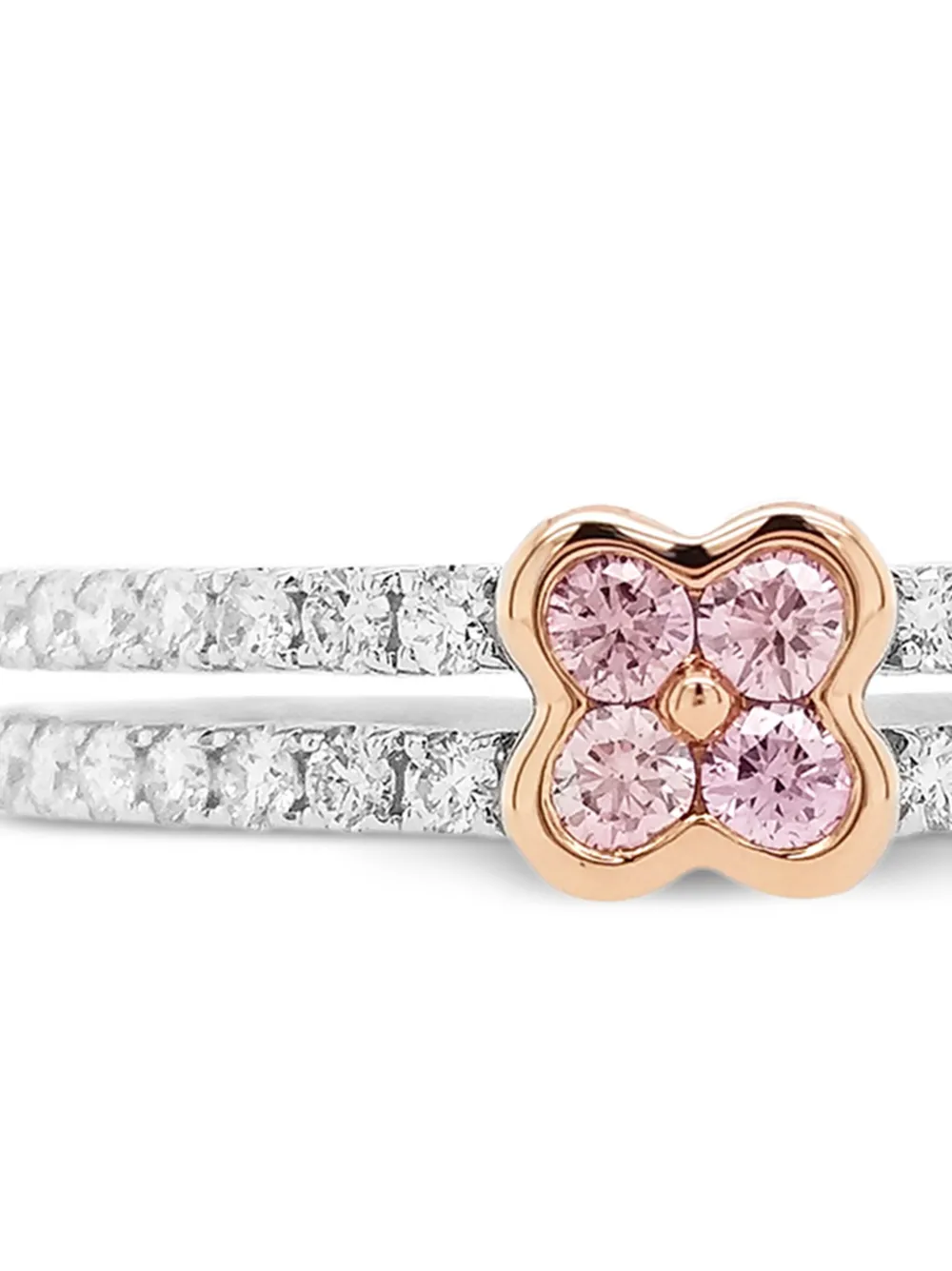 HYT Jewelry 18K white gold Flower diamond engagement ring | Image 2