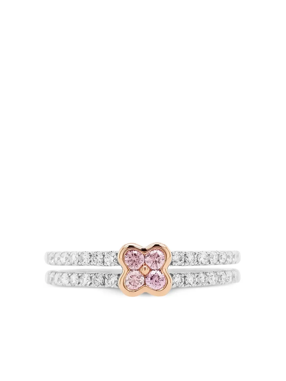 HYT Jewelry Flower ダイヤモンド リング 18Kホワイトゴールド - シルバートーン HYT Jewelry Flower ダイヤモンド リング 18Kホワイトゴールド - シルバートーン