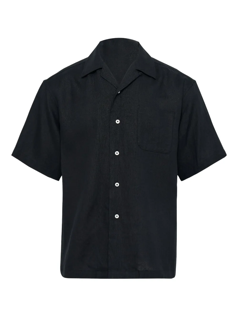 revere-collar short-sleeve shirt