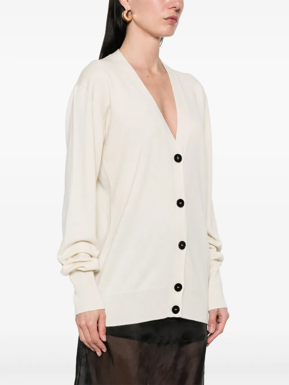 Jil Sander Vest met V-hals Beige