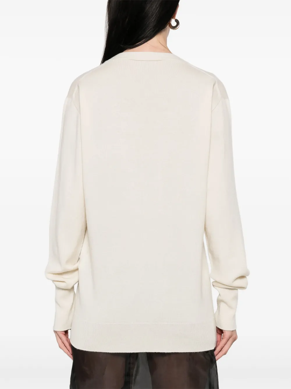 Jil Sander Vest met V-hals Beige
