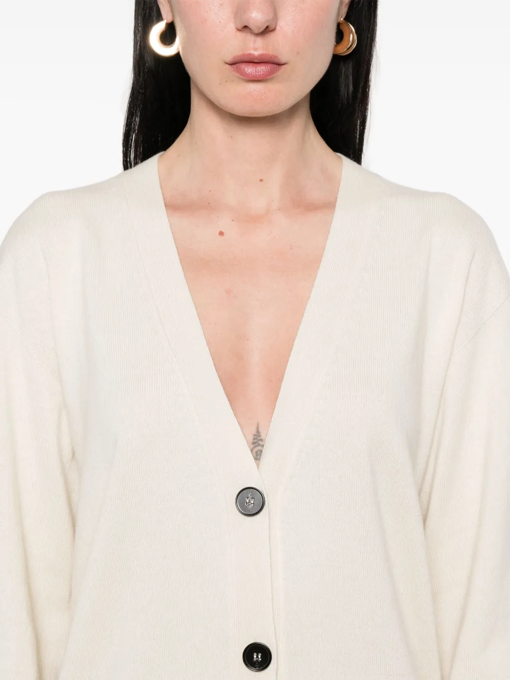Jil Sander Vest met V-hals Beige