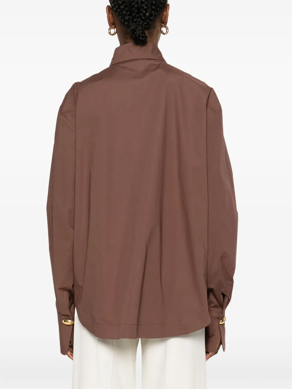 Federica Tosi Popeline blouse Bruin