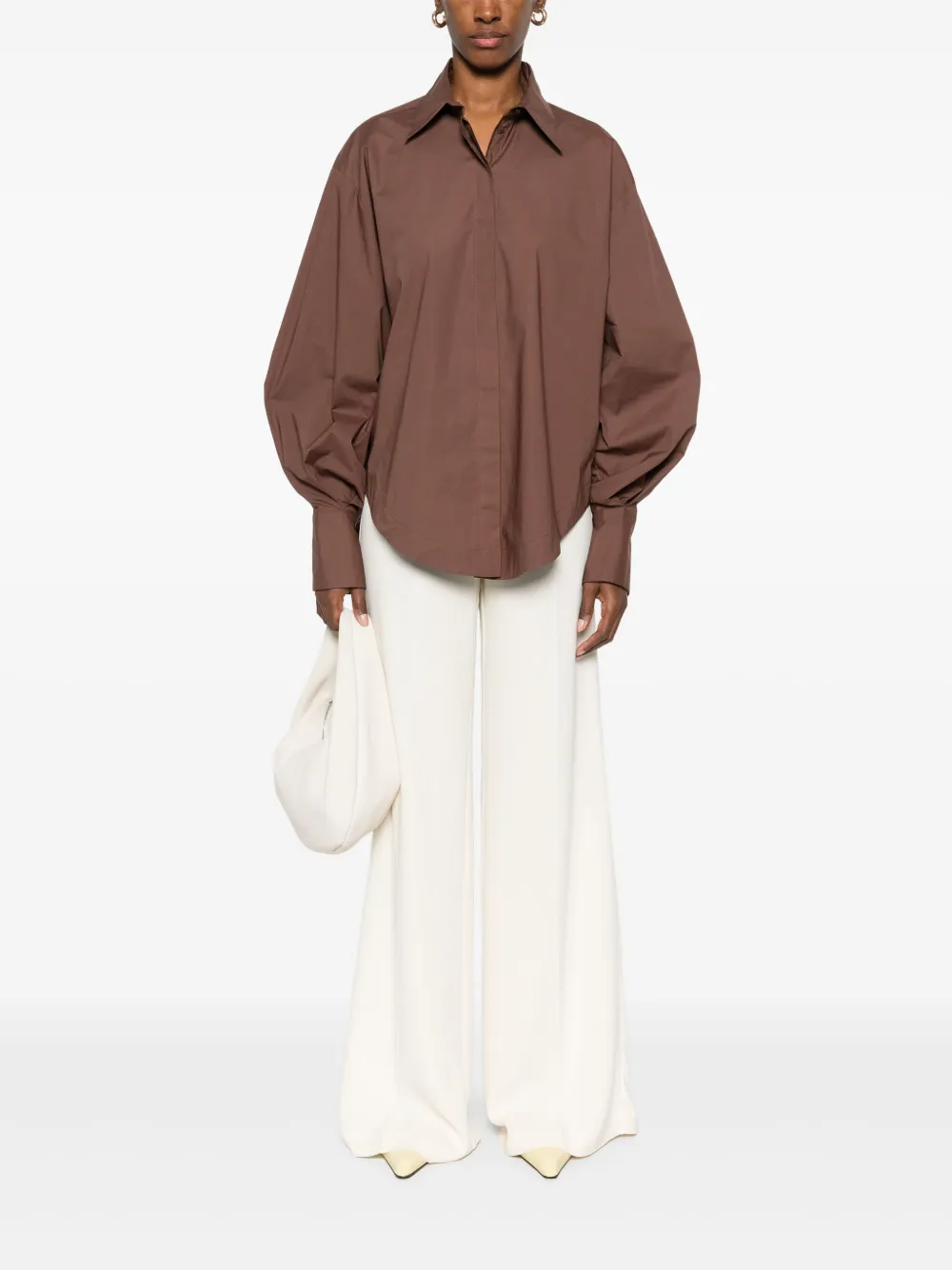 Federica Tosi Popeline blouse - Bruin