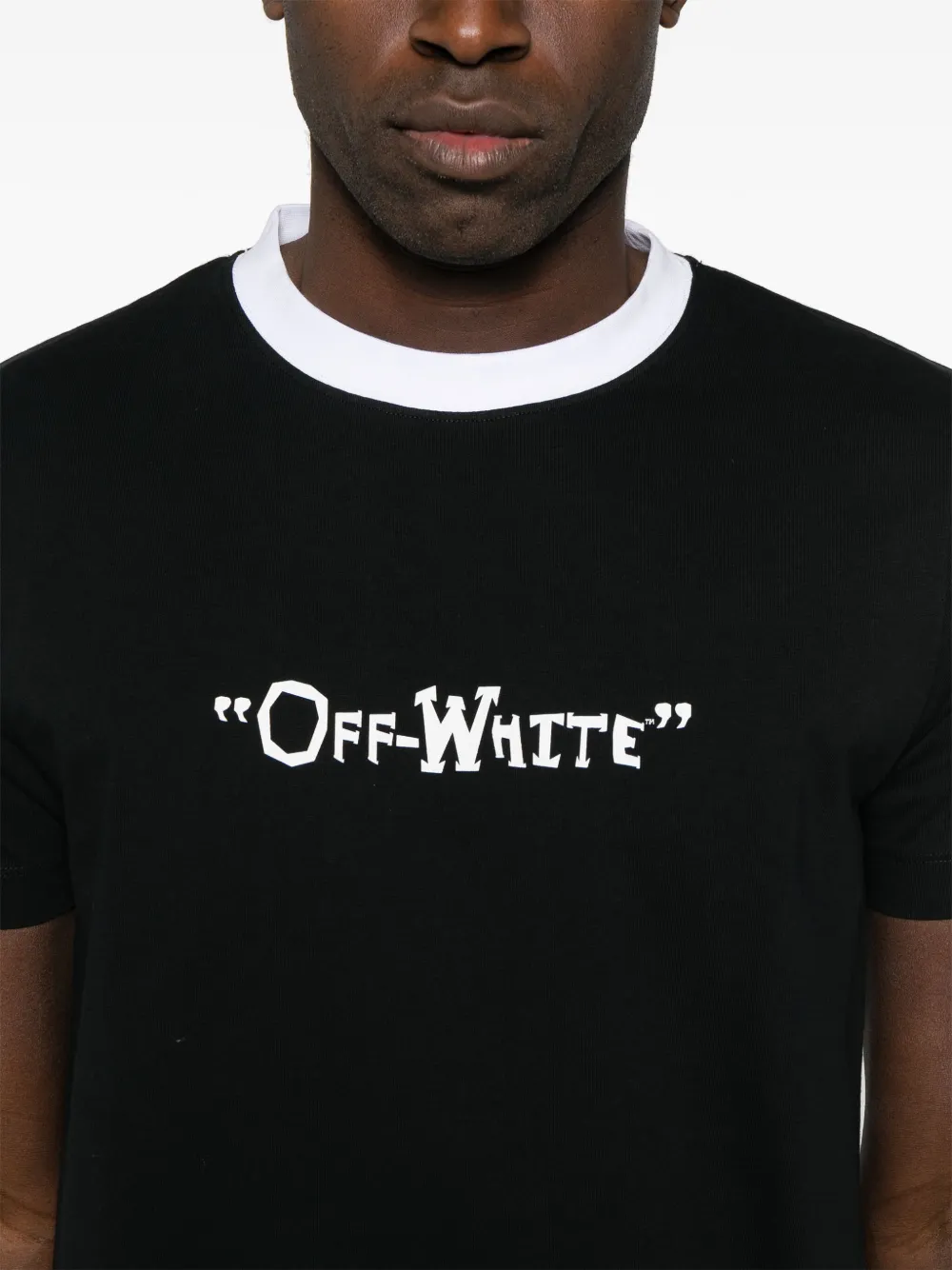Off-White T-shirt met logoprint Zwart