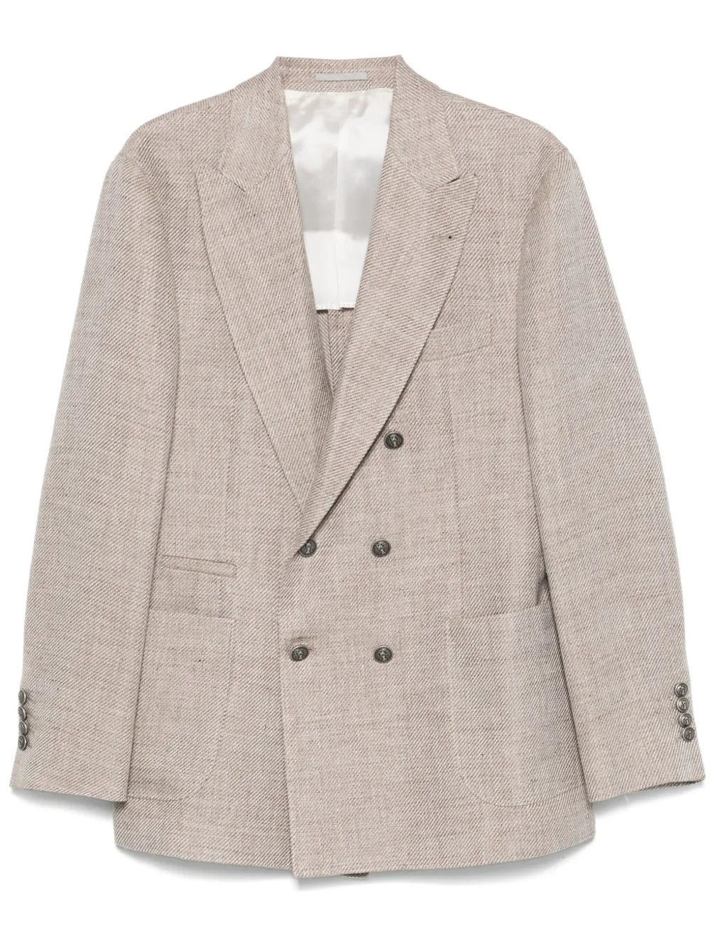BRUNELLO CUCINELLI MÉLANGE-EFFECT BLAZER