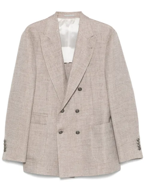 Brunello Cucinelli mélange-effect blazer