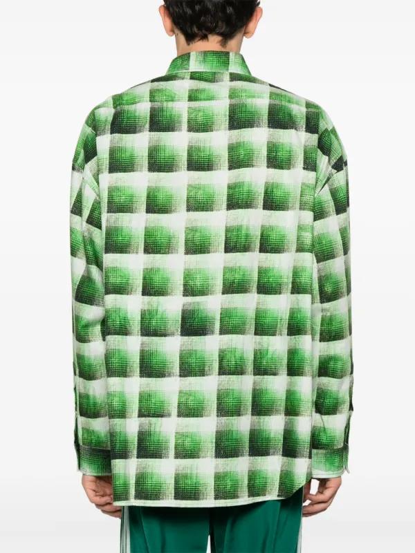 Acne Studios check-pattern Shirt | Green | FARFETCH