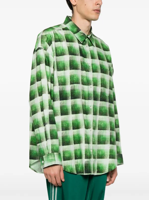 Acne Studios チェック柄 フランネル ワッフル シャツ Acne Studios チェック柄 フランネル ワッフル シャツ Acne