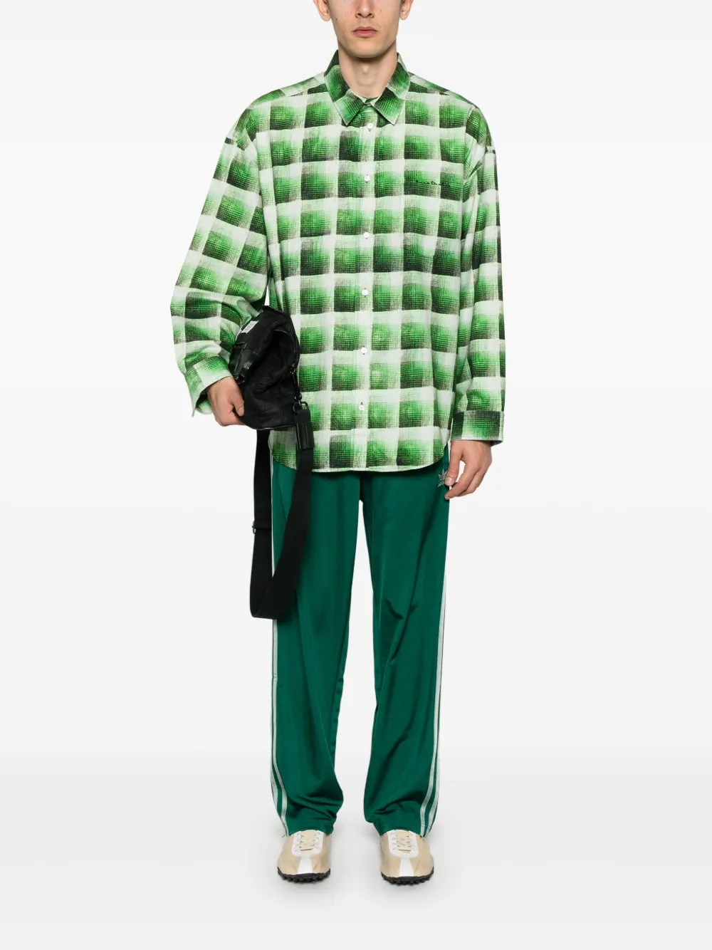 Acne Studios Geruit overhemd - Groen