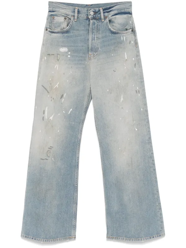 Acne Studios デニムパンツ ダメージデニム デザインデニム Acne Studios ダメージ ジーンズ | ブルー | FARFETCH JP