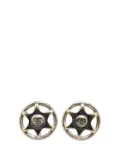 CHANEL Pre-Owned 1997 Silver Round Star Clip on Earrings costume earrings