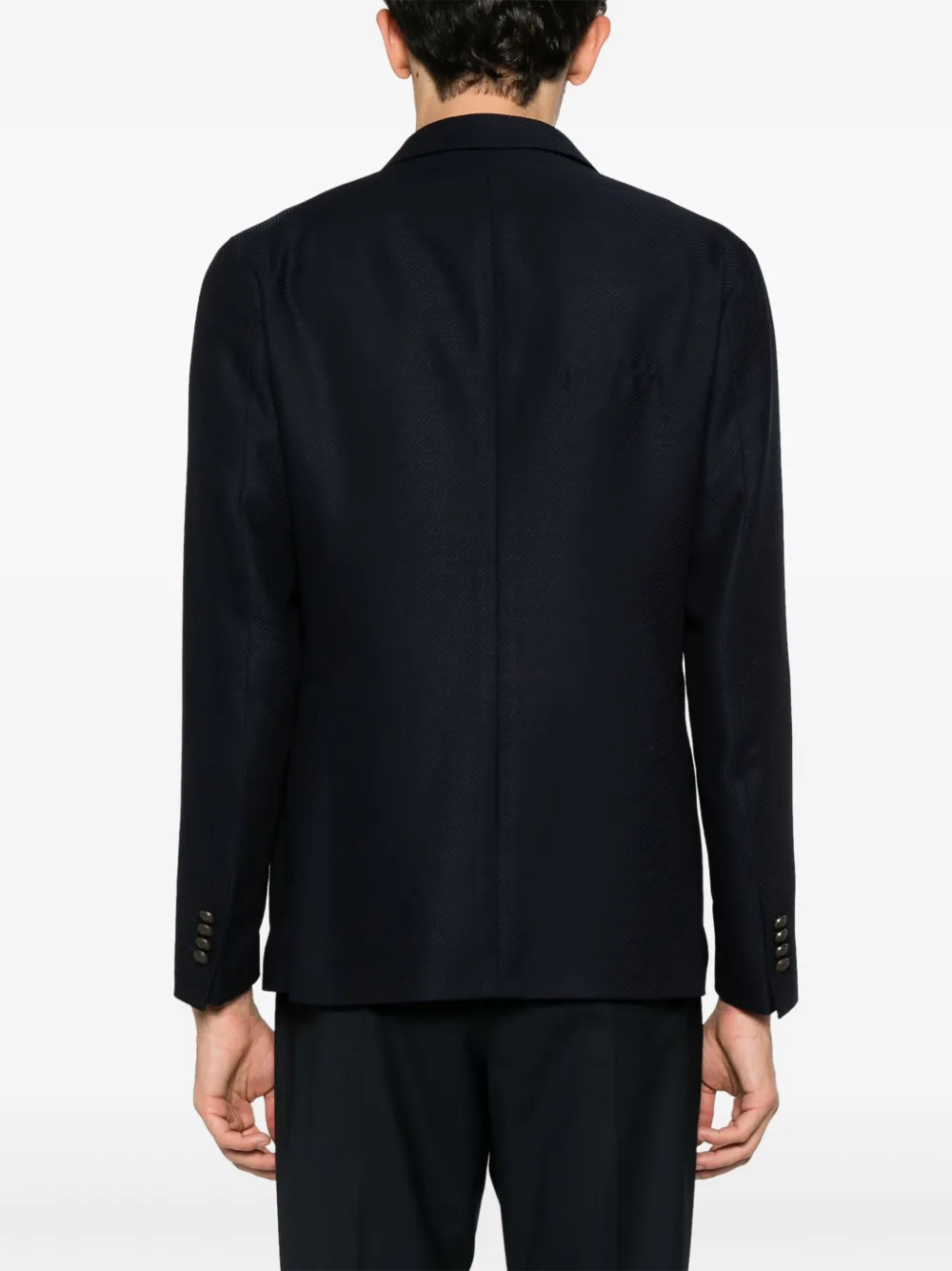 Shop Tagliatore Double-breasted Blazer In 蓝色