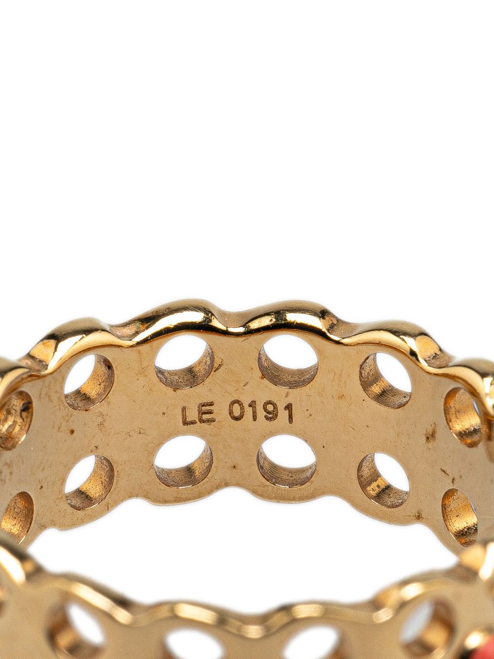 LOUIS VUITTON 2011 GOLD PLATED HIDE AND SEEK RING COSTUME RING