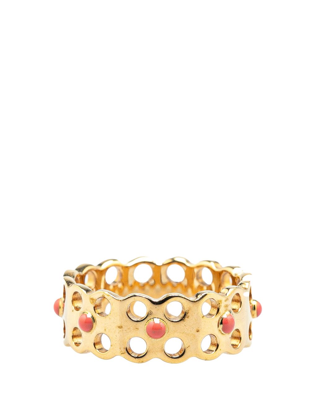 LOUIS VUITTON 2011 GOLD PLATED HIDE AND SEEK RING COSTUME RING