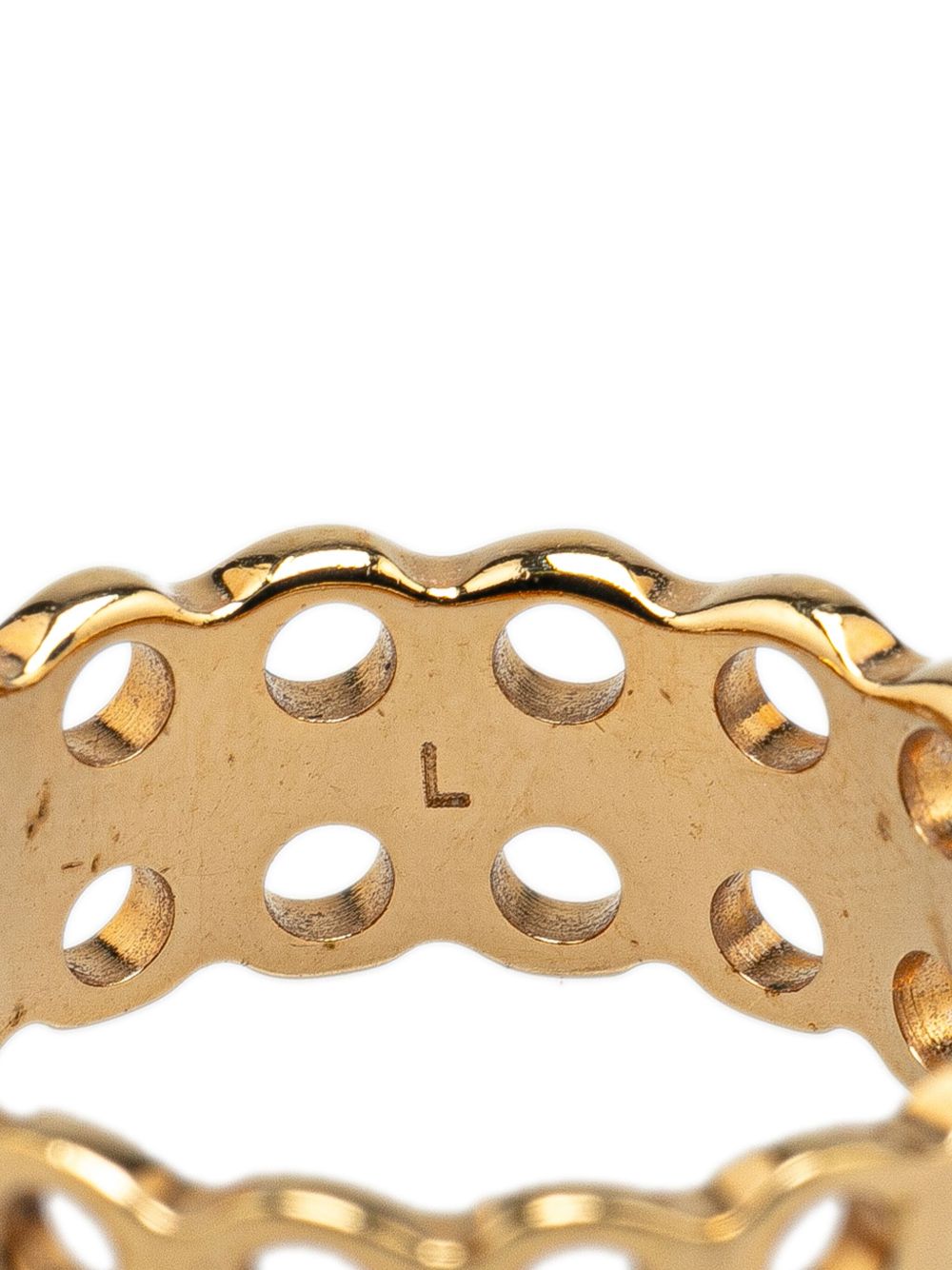 LOUIS VUITTON 2011 GOLD PLATED HIDE AND SEEK RING COSTUME RING