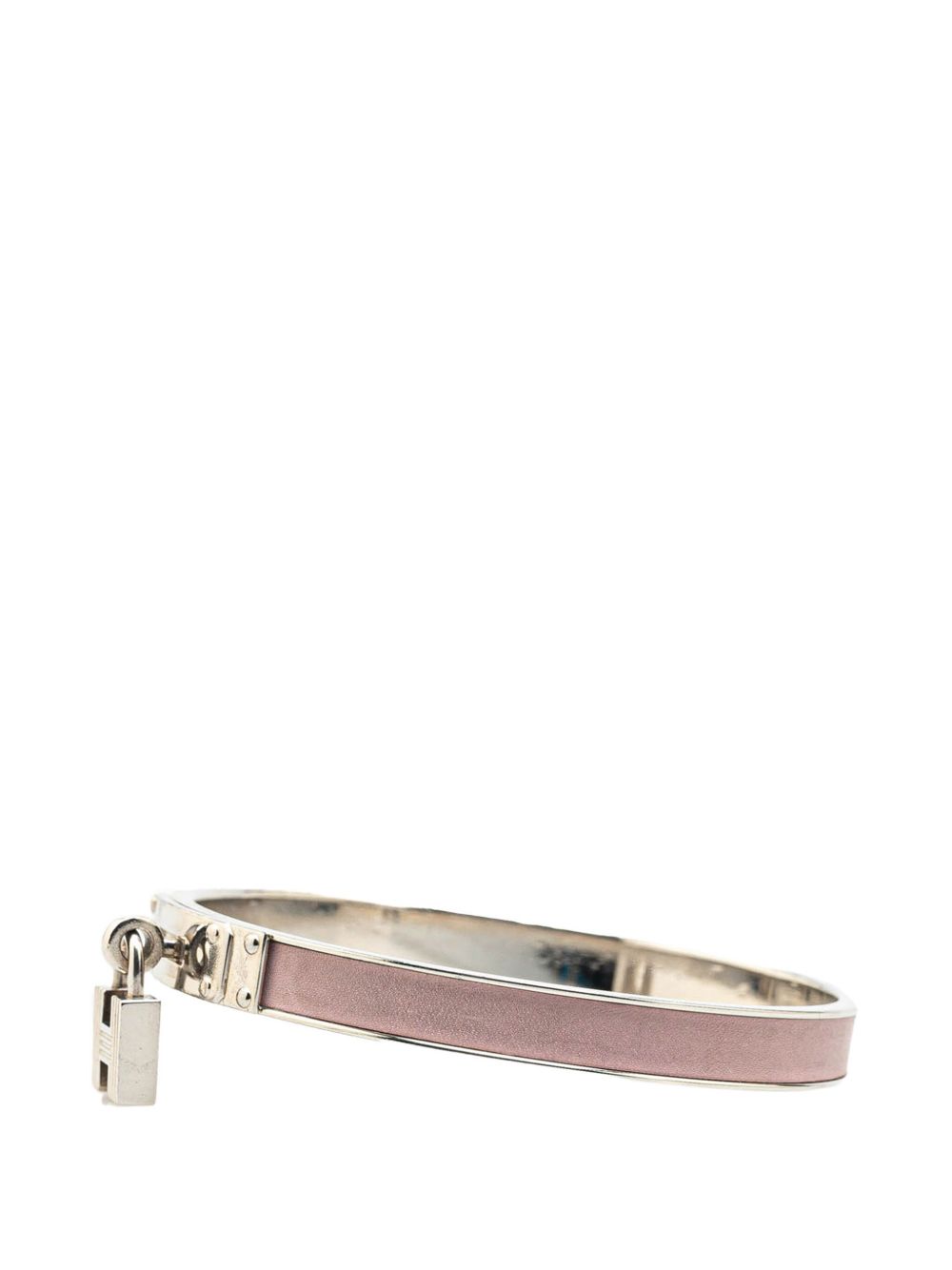 Hermès Pre-Owned 20th Century Leather Kelly Cadena Lock Bangle Bracelet costume bracelet - Pink